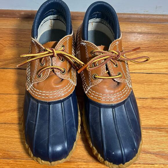 Vintage LL Bean Women's BEAN BOOTS Size 7 LM Leather Gumshoes Duck Waterproof - Picture 3 of 7